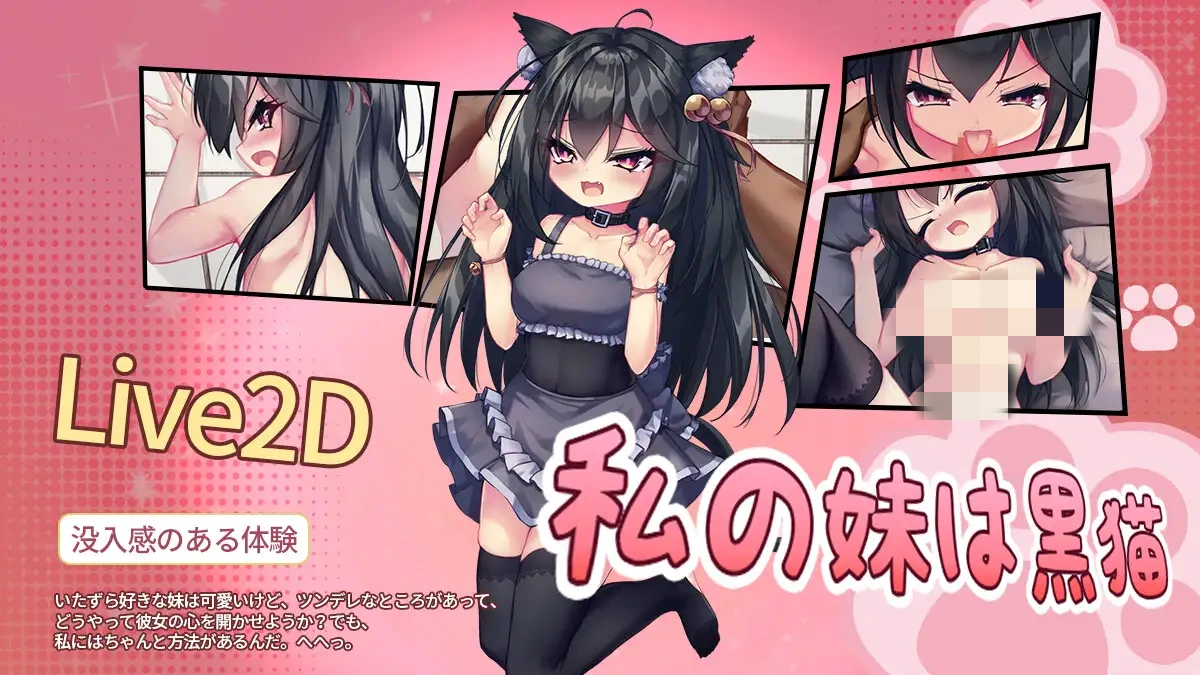 黑猫角色互动 SLG Live2D 场景展示 黑猫角色互动 官方中文版 游戏画面