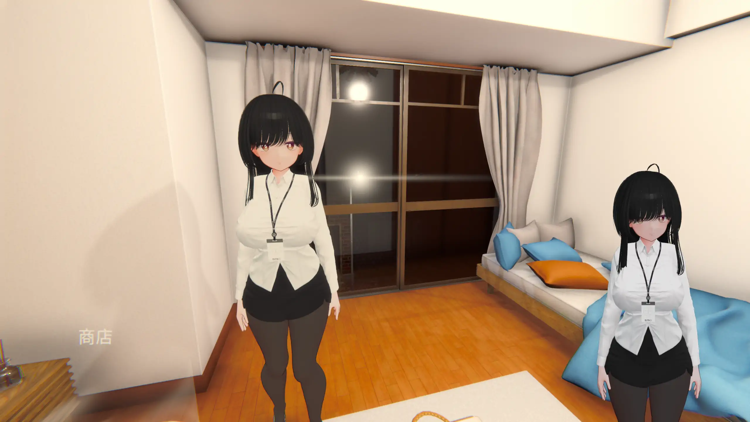 栗栗酱今天也要露出挑战 3D游戏夜晚住宅区场景截图