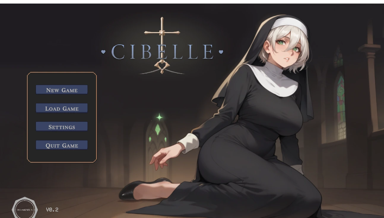 Cibelle 游戏封面,展示主角和村庄场景