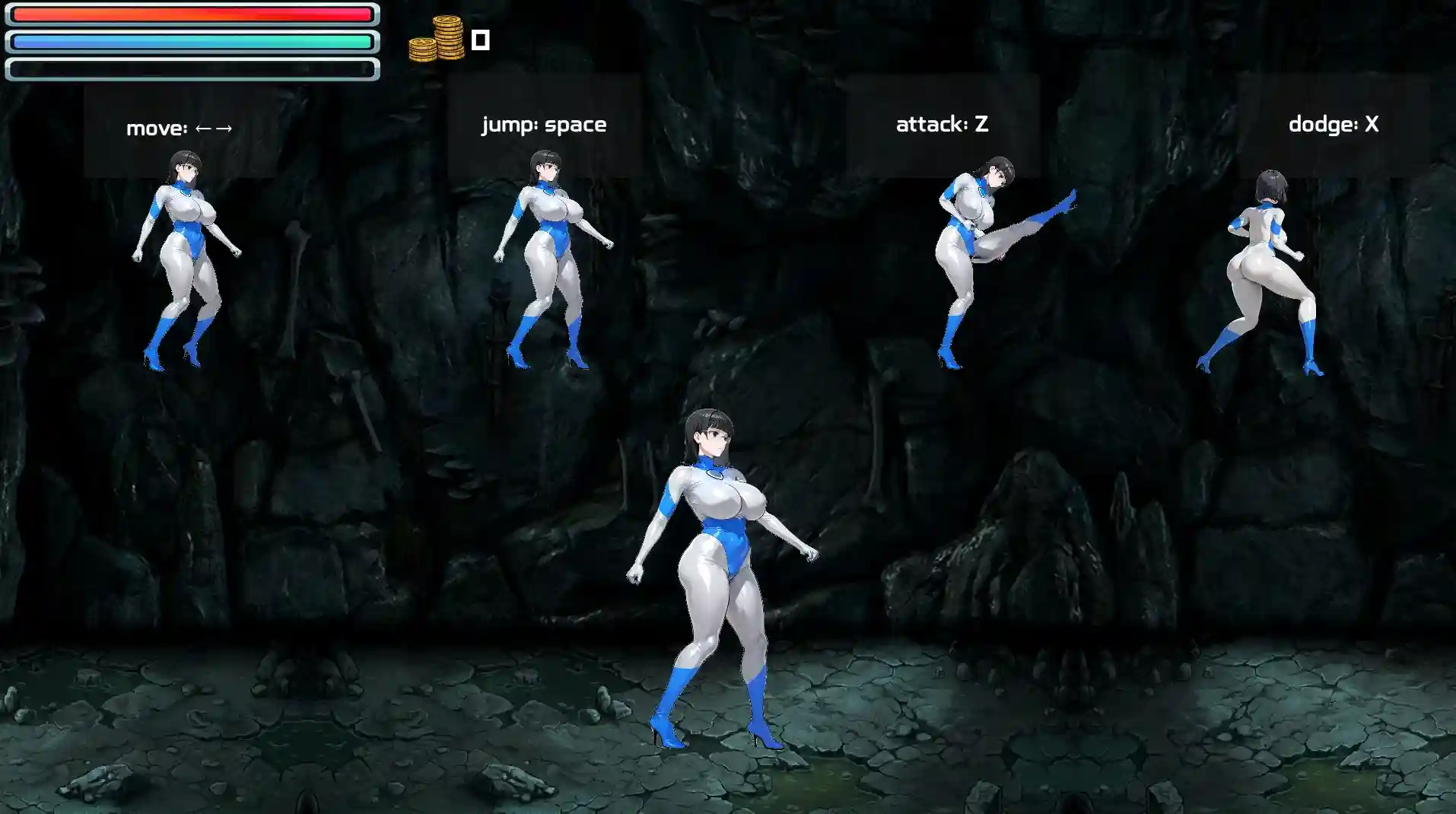 Ultragirl in Dungeon 地下城战斗场景