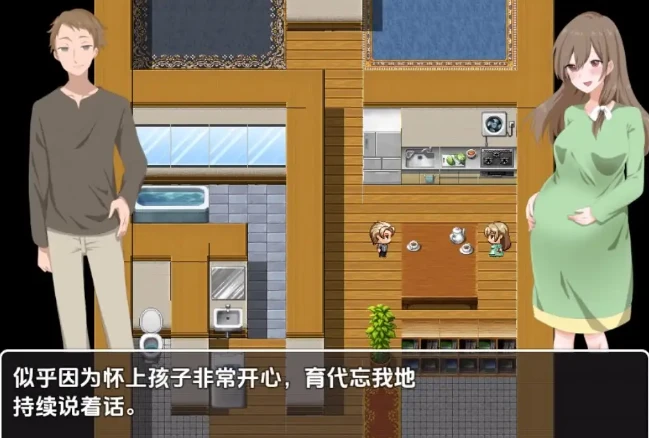 日系RPG小镇探索与人物剧情画面