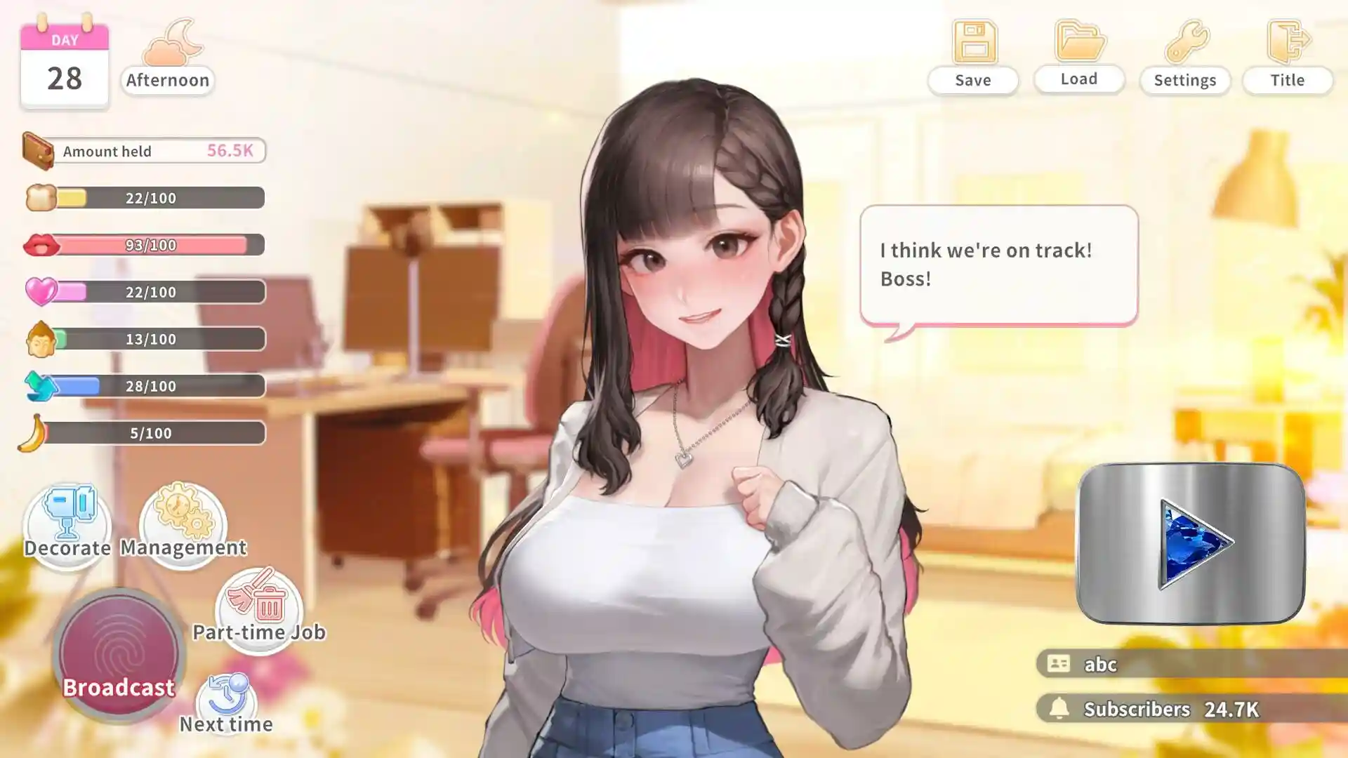 图片[4]-造梦少女游戏直播开始！VTuber出道指南Streaming ON! VTuber Trainingv1.08 官中-造梦少女游戏造梦少女游戏网