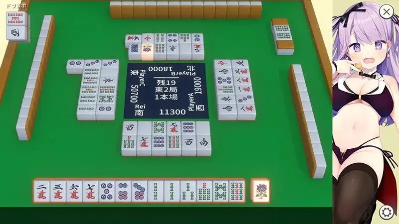 夜の賭け麻雀日式麻将对局与角色交流场景