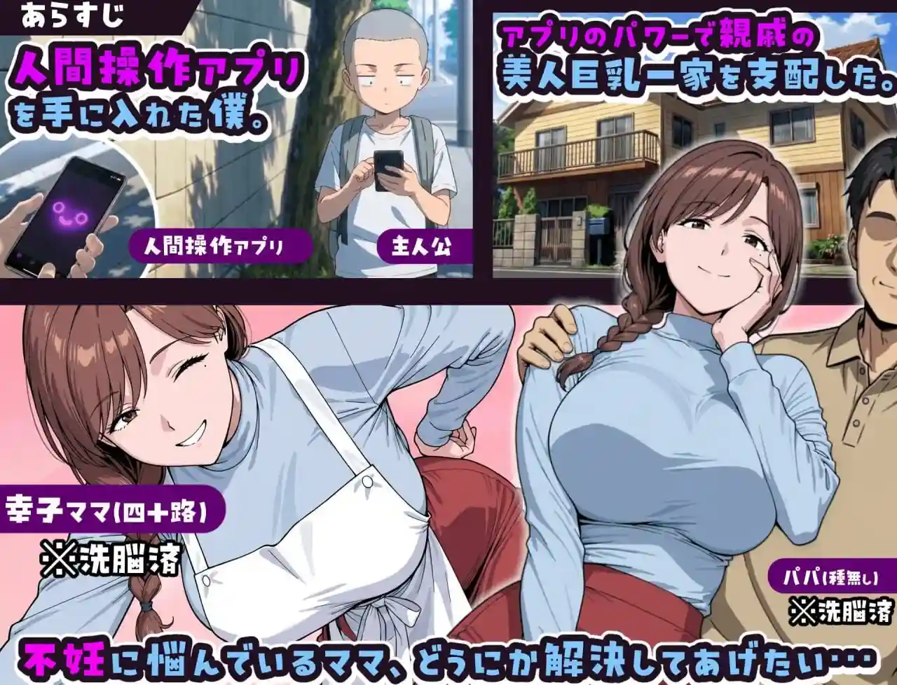 [SLG]用人类操作应用软件与巨乳妈妈生孩子的故事 人間操作アプリで巨乳ママと子作りする話 v1.02 汉化PC+安卓2G-造梦少女游戏造梦少女游戏网