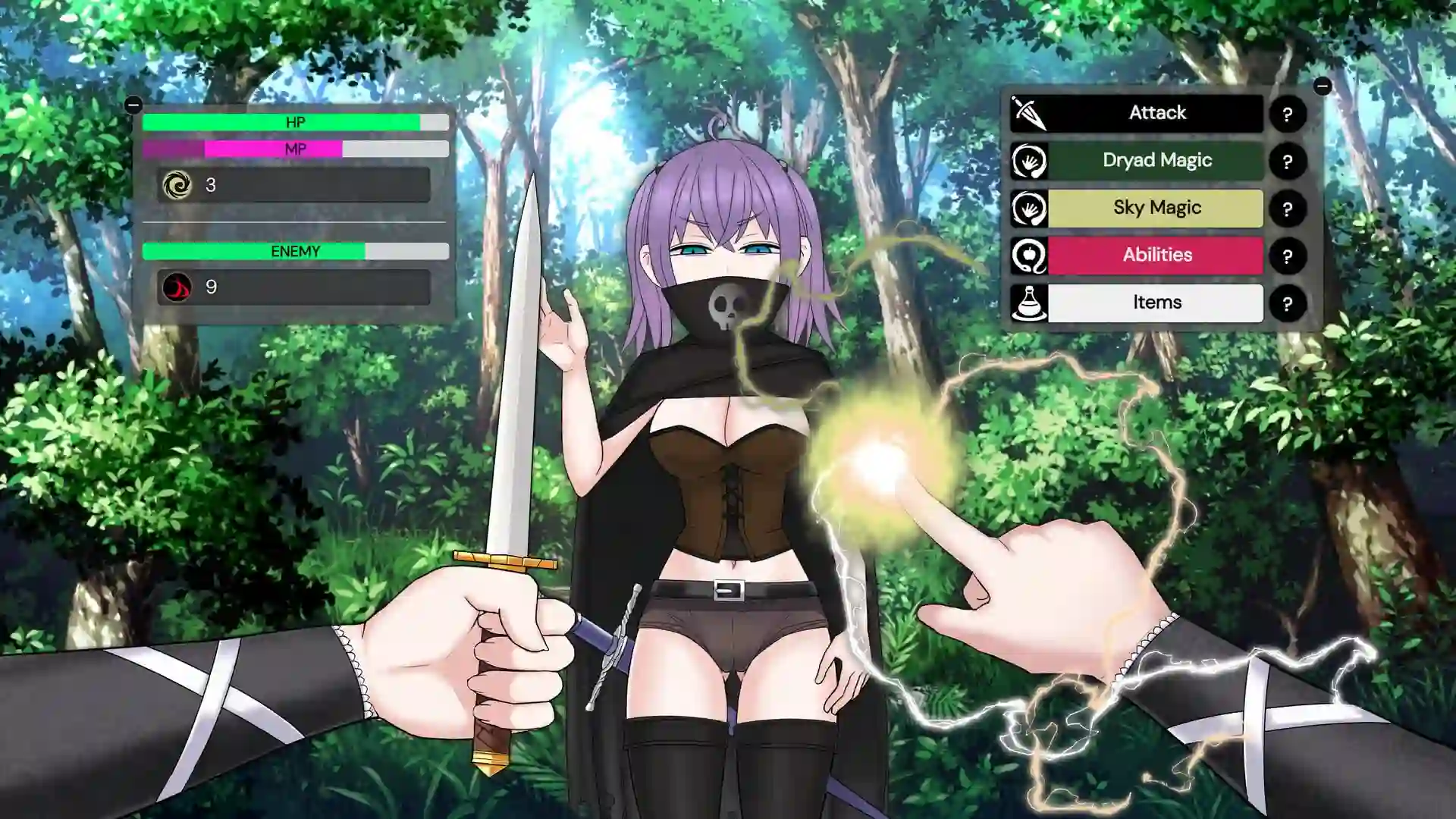 Hex Becoming a Succubus回合制战斗与法术系统截图